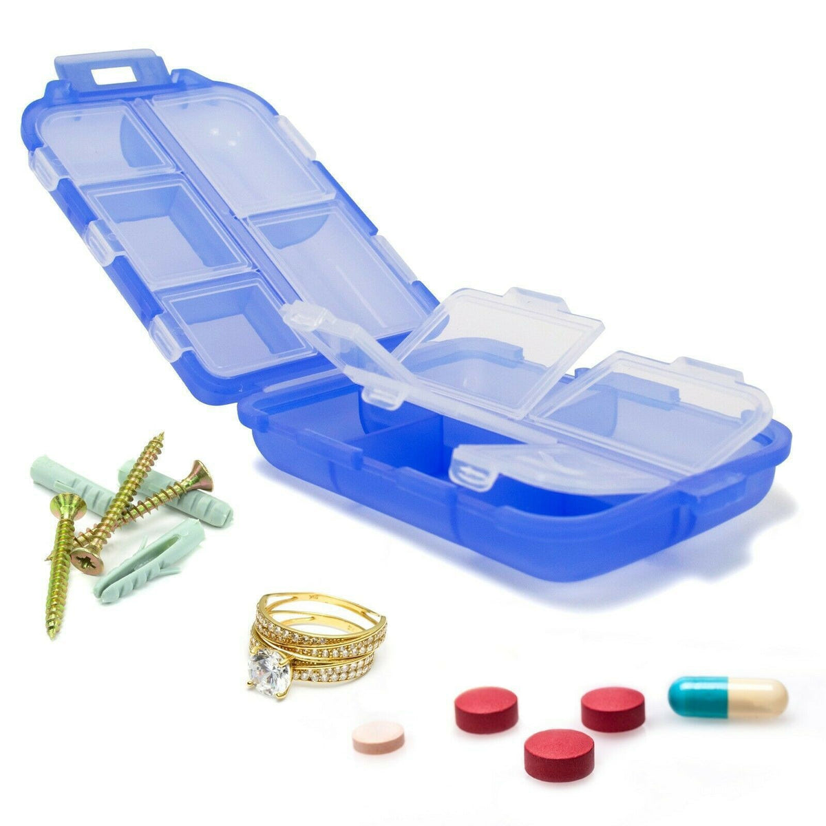 10-Grid Travel Pill Organizer