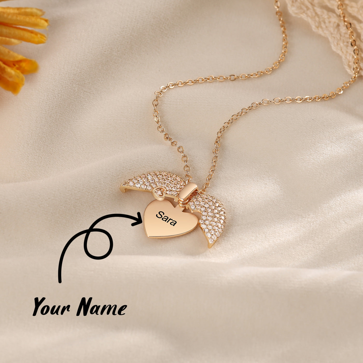 The Angel Wings Name Locket
