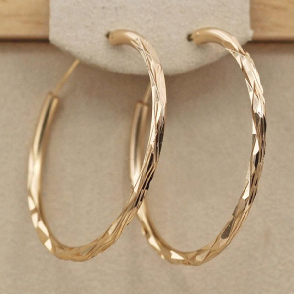 Twisted Gold-Tone Hoops
