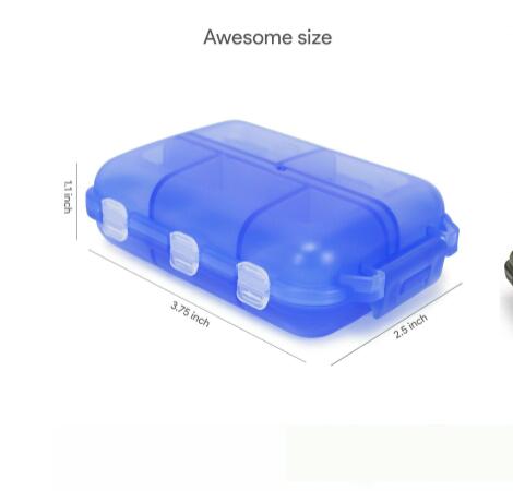 10-Grid Travel Pill Organizer